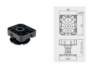 Piedino Livellatore Regolabile Gamba per mobile nero H=50-75 mm | GTV - immagine 2